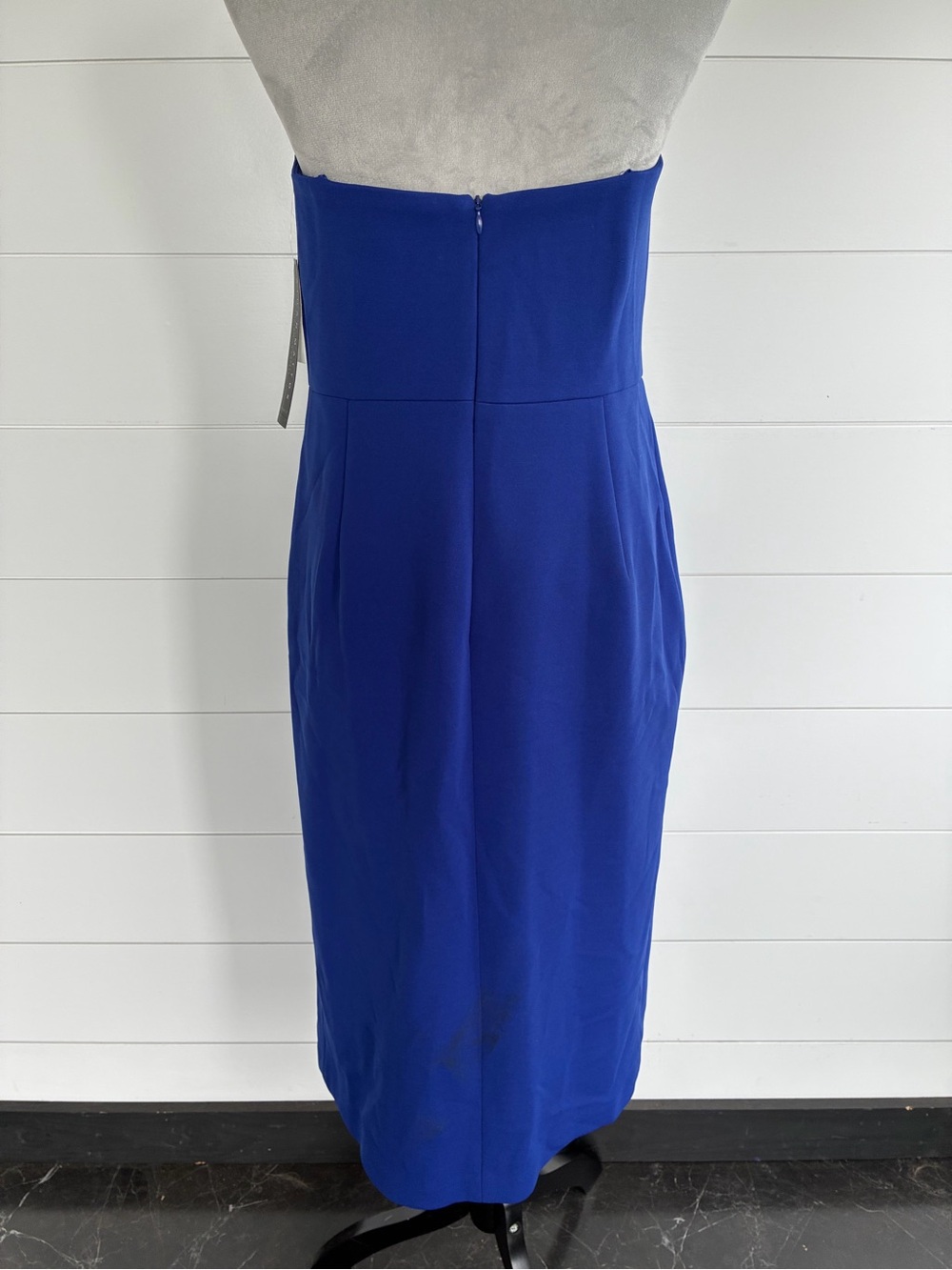 Aidan Mattox Strapless Bead-Embellished Bonded Crepe Midi Sheath Sz 14 NWT - Picture 5 of 9